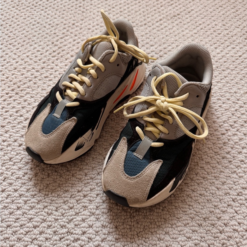 Yeezy Athletic Shoes in Black, Gray, and Tan